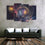 Bright Starry Universe 4 Panels Canvas Wall Art Decor