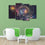 Bright Starry Universe 4 Panels Canvas Wall Art Office