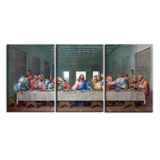 The Last Supper 3 Panels Canvas Wall Art