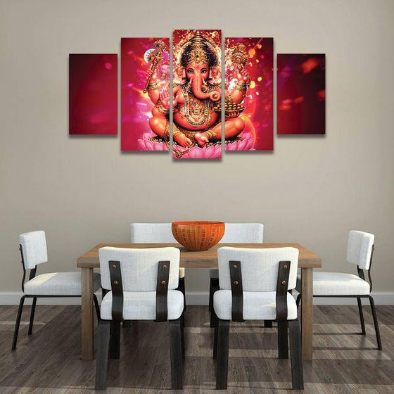 Tibetan God Ganesha Canvas Wall Art Dining Room