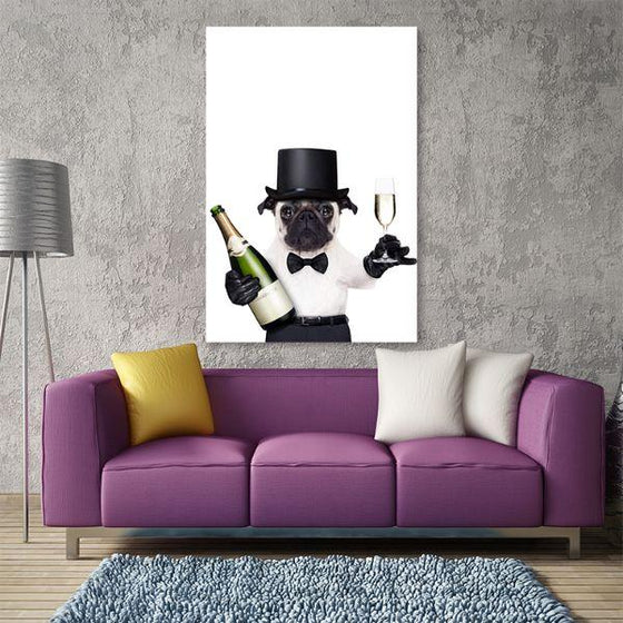 Classy French Bulldog Canvas Wall Art Living Room