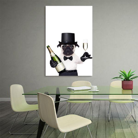 Classy French Bulldog Canvas Wall Art Office