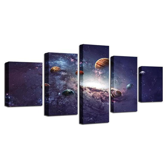Top View Planets Wall Art Decor