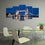 Tower Bridge Night View 5 Panels Canvas Wall Art Office