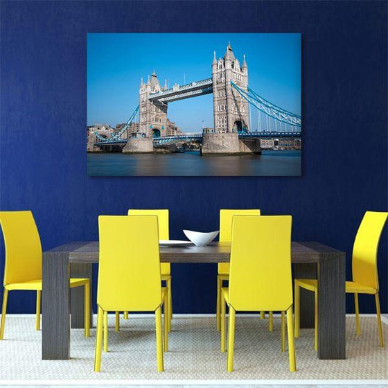 Tower Bridge & Blue Sky Canvas Wall Art Dining Room