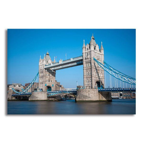 Tower Bridge & Blue Sky Canvas Wall Art