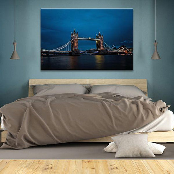 Tower Bridge At Night Canvas Wall Art Bedroom