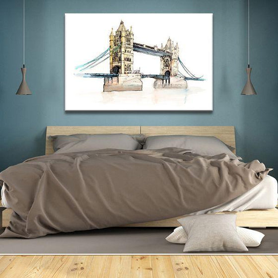 Tower Bridge Contemporary Canvas Wall Art  Bedroom