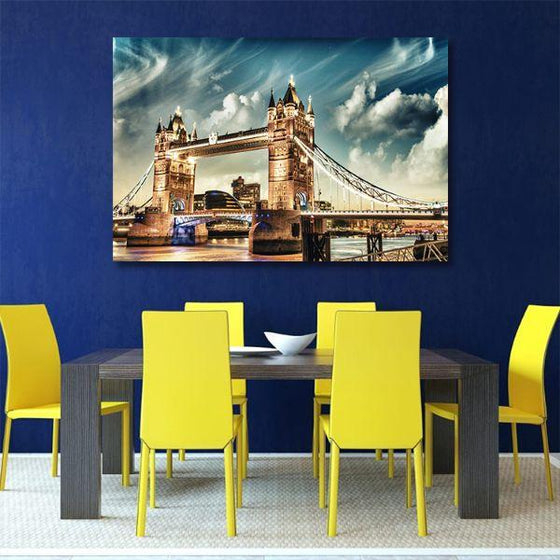 Tower Bridge In London Canvas Wall Art Dining Room
