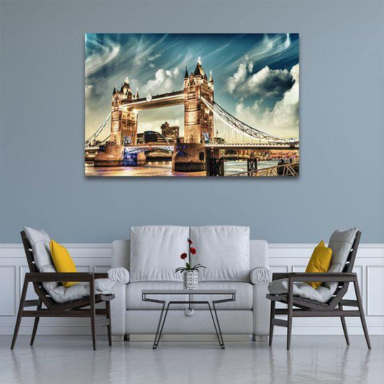 Tower Bridge In London Canvas Wall Art Living Room