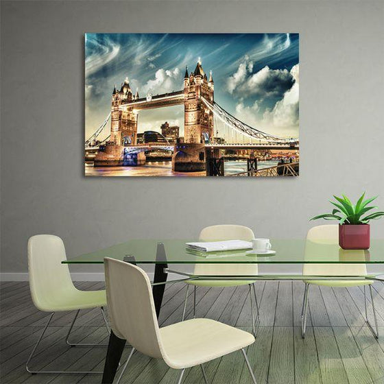 Tower Bridge In London Canvas Wall Art Office
