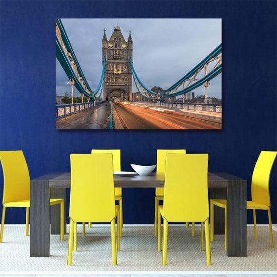 Tower Bridge View Canvas Wall Art Dining Room