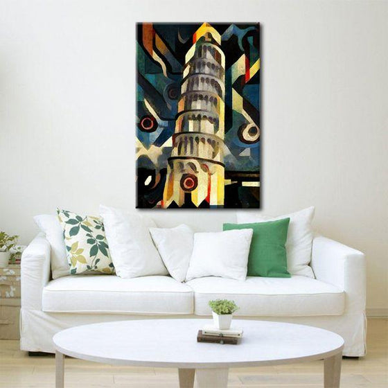 Tower Of Pisa Cubism Canvas Wall Art Decor