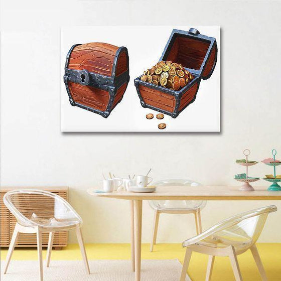 Treasure Chest 1 Panel Canvas Wall Art Dining Room