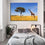 Tree & Giraffe In Africa Canvas Wall Art Bedroom
