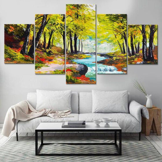 Trees And Stream Wall Art