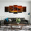Triple Headed Cereberus 5 Panels Canvas Wall Art Living Room