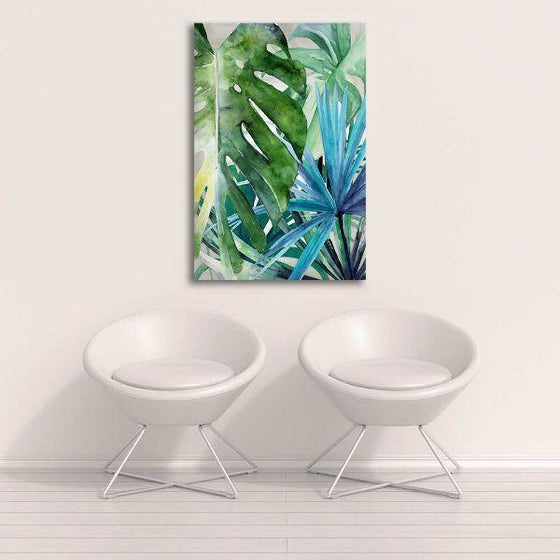 Tropical Plants Canvas Wall Art Print