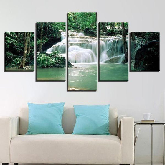 Tropical Wall Art Waterfall Canvases