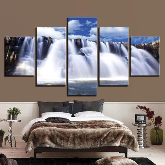 Cascades Waterfall Canvas Wall Art Bedroom