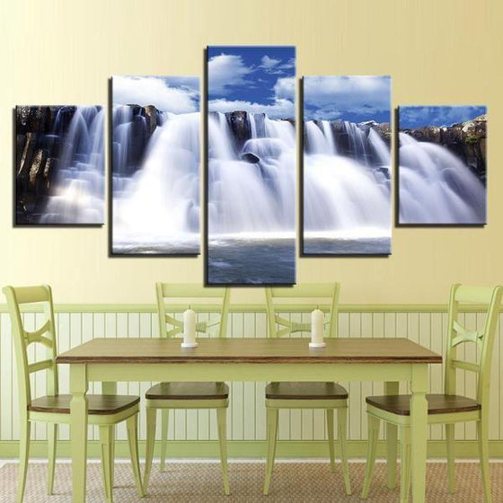 Cascades Waterfall Canvas Wall Art Dining Room