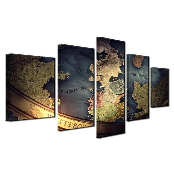Game of Thrones Inspired Map Canvas Wall Art Prints