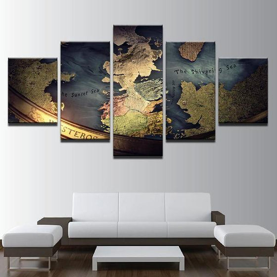 Game of Thrones Inspired Map Canvas Wall Art Office