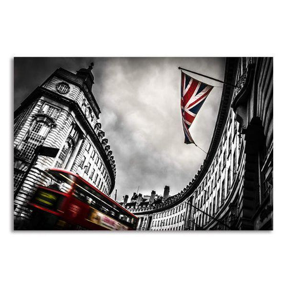 UK Flag & Parliament House Canvas Wall Art