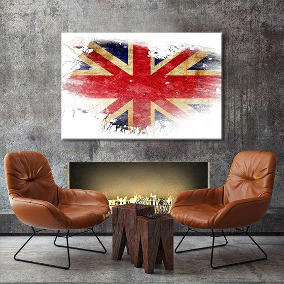 UK Flag Contemporary Canvas Wall Art Decor