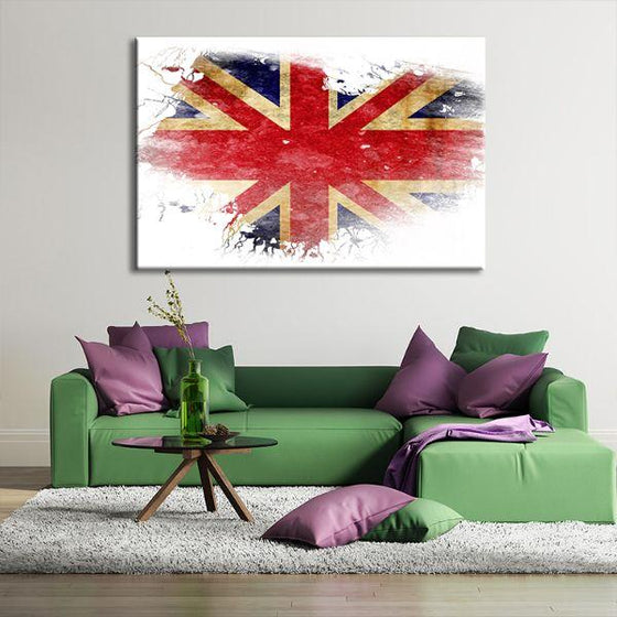 UK Flag Contemporary Canvas Wall Art Office