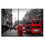 UK Red Bus & Phone Booth Canvas Wall Art