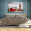 UK Red Bus In Motion Canvas Wall Art Bedroom