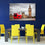 UK Red Bus In Motion Canvas Wall Art Dining Room