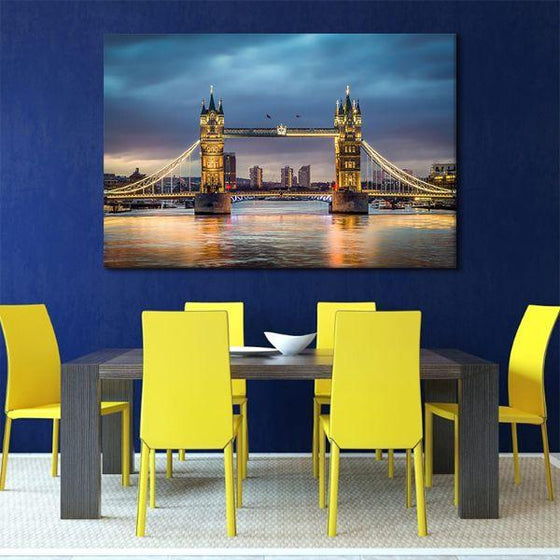 UK's Iconic Tower Bridge Canvas Wall Art Dining Room