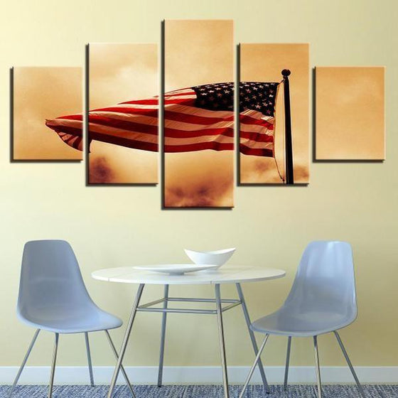 US Flag Wall Art Canvas