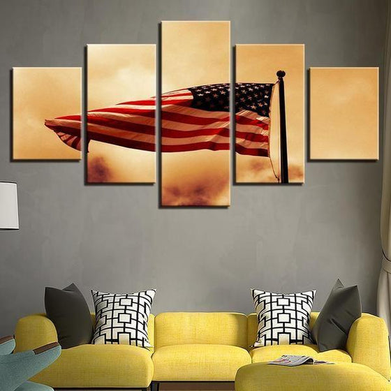 US Flag Wall Art Canvases