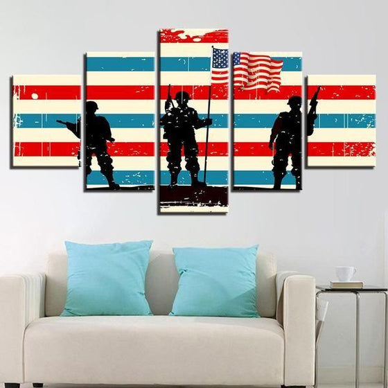 US Flag Wall Art Idea