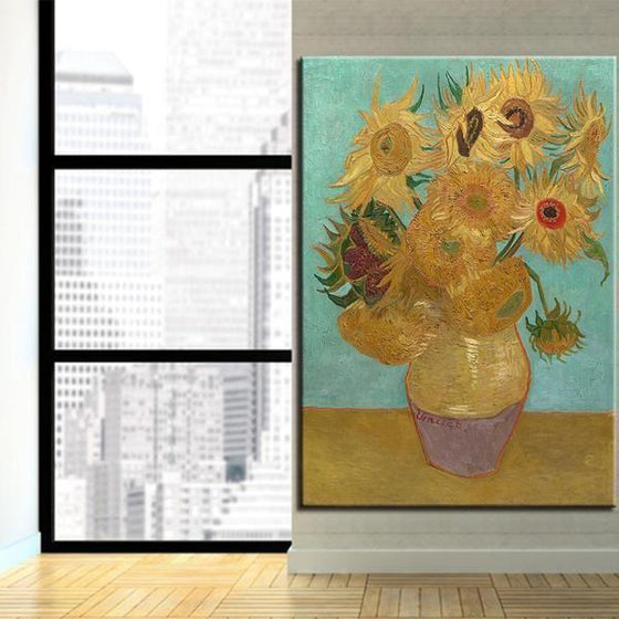 Van Gogh Sunflowers Wall Art Canvas