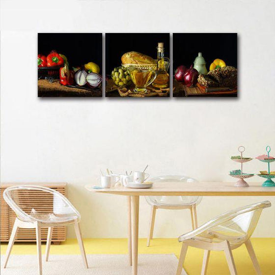 Variation Of Spices Canvas Wall Art Kitchen