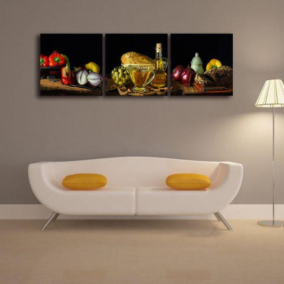 Variation Of Spices Canvas Wall Art Living Room