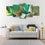 Vector Pattern 5 Panels Abstract Canvas Wall Art Living Room