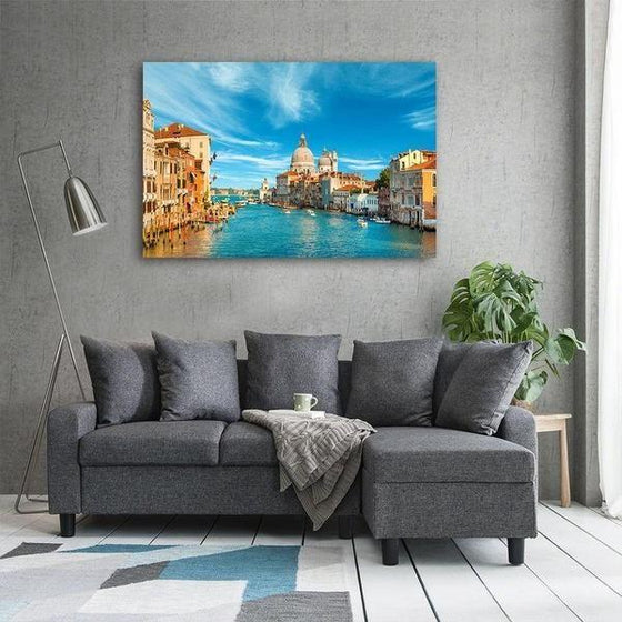 Venice Grand Canal View Wall Art Canvas