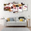 Vibrant Strokes Abstract 5 Panels Canvas Wall Art Living Room
