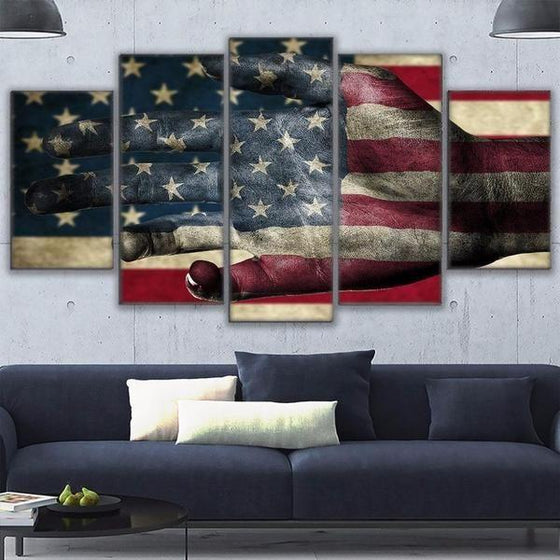 Vintage American Flag Wall Art Ideas