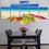 Beach With Kayaks View Canvas Wall Art Dining Room