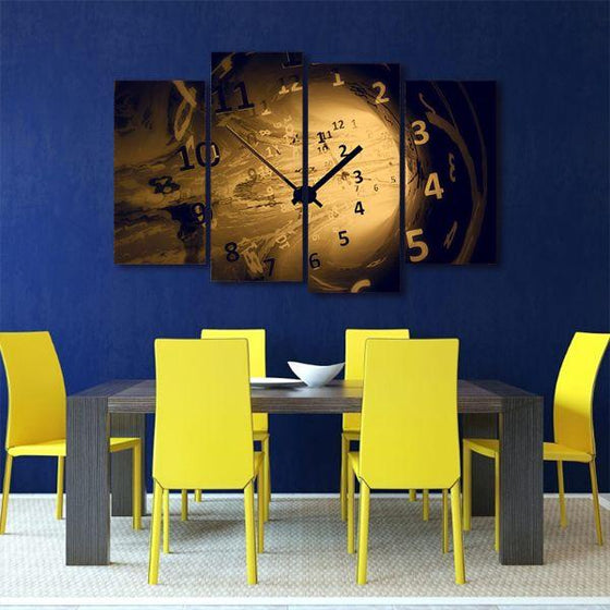 Vintage Clock Contemporary Canvas Wall Art Dining Room