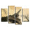 Vintage Eiffel Tower View 4 Panels Canvas Wall Art