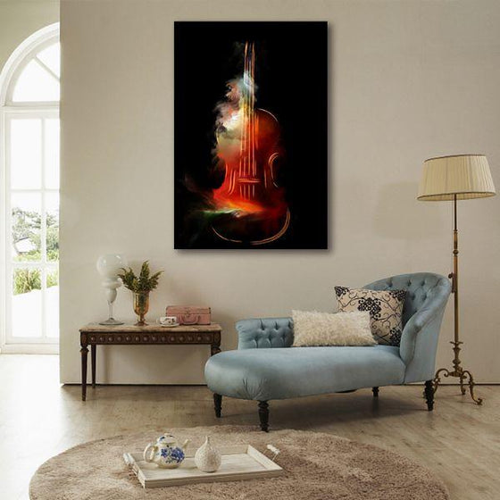 Violin Abstract Canvas Wall Art Living Room