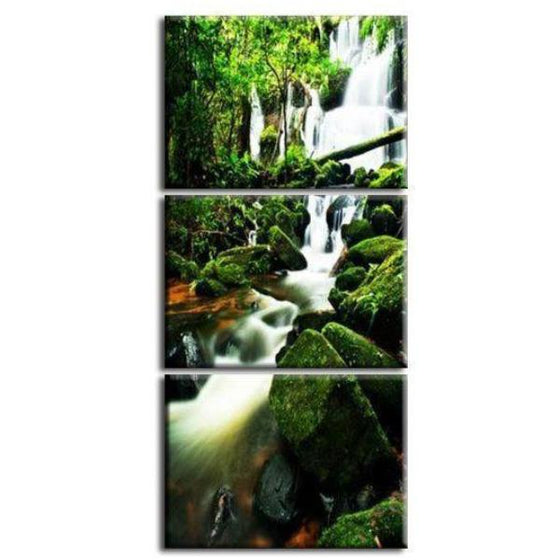Virgin Forest Waterfall Canvas Wall Art
