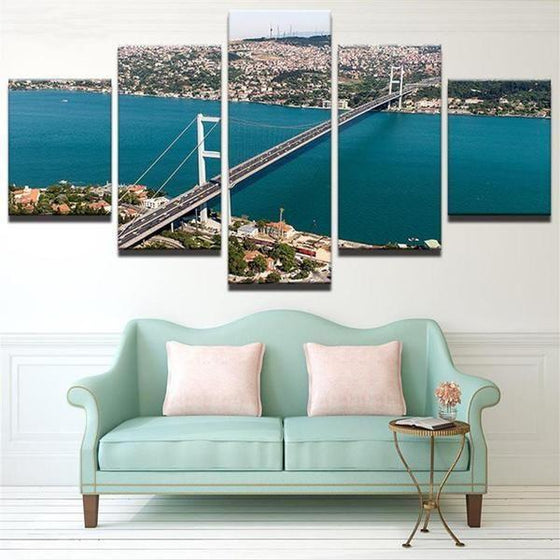 Bosphorus Bridge Canvas Wall Art Living Room